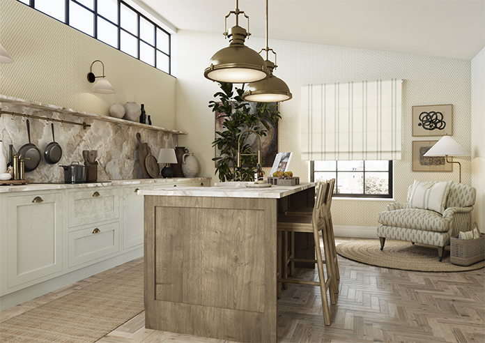 Adelaide, Winnies Stripe Bud Green - Twist&Fit Roman Blind - Image 6